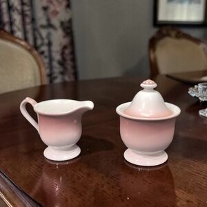 Mikasa Stone Lustre Peach Cream and Sugar Bowl‎ Set, Lid Included, Replacement